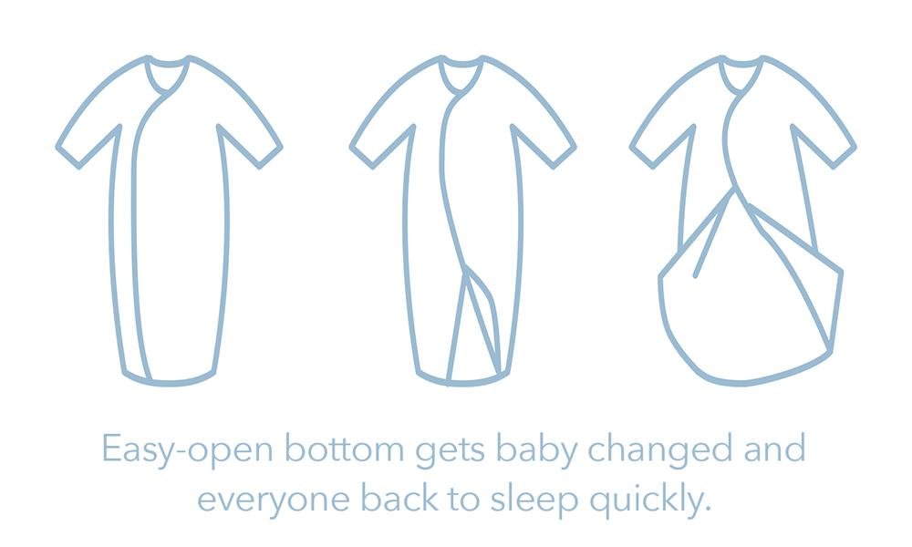 Magnificent Baby Baby Magnetic Modal 2 Piece Gown and Hat Set - Image 5